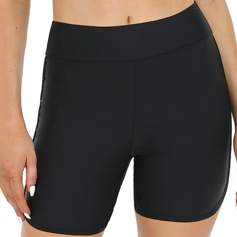 Womens Swim Shorts High Waisted Swim Bottoms Bathing Suit Bottom Boy -OS00284-Veeddydropshipping