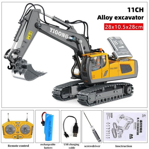 Remote Control Excavator Bulldozer RC Car Toys Dump Truck Electric-TB01454-Veeddydropshipping