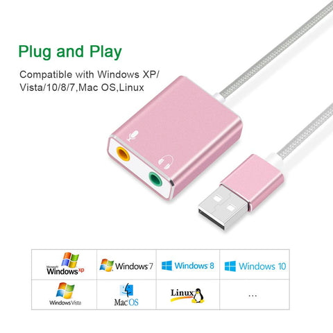External USB Sound Card Jack  Audio Adapter Earphone-CO00156-Veeddydropshipping