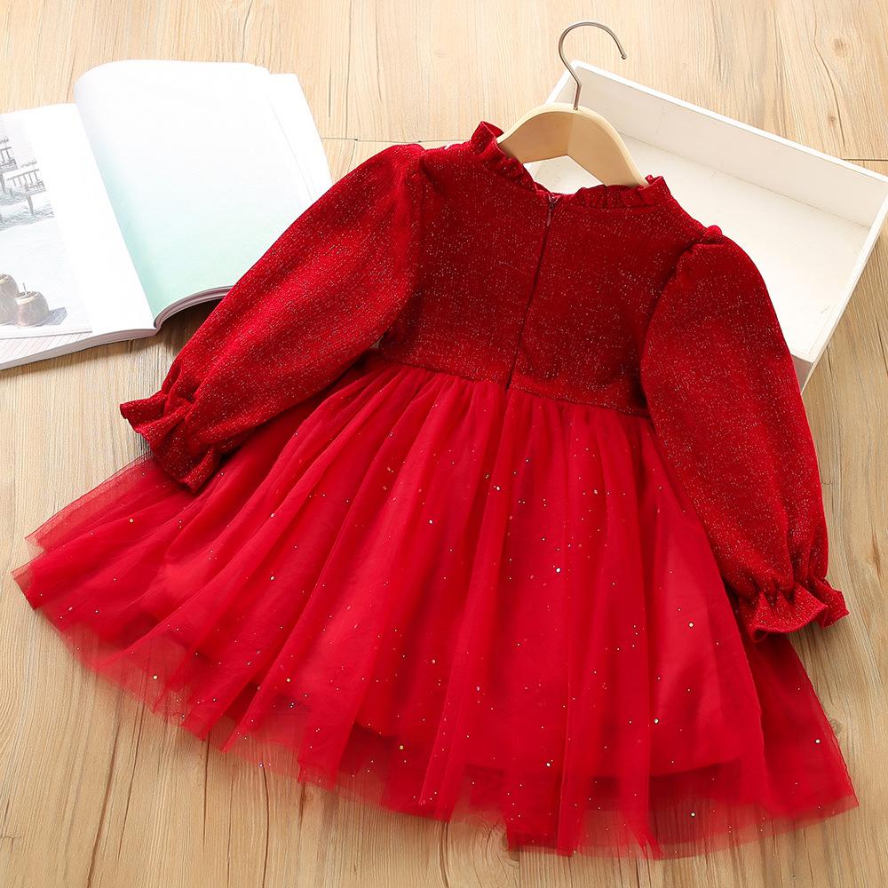 Kids Girls Thick Party Dresses Children Christmas Princess Dress-Veeddydropshipping