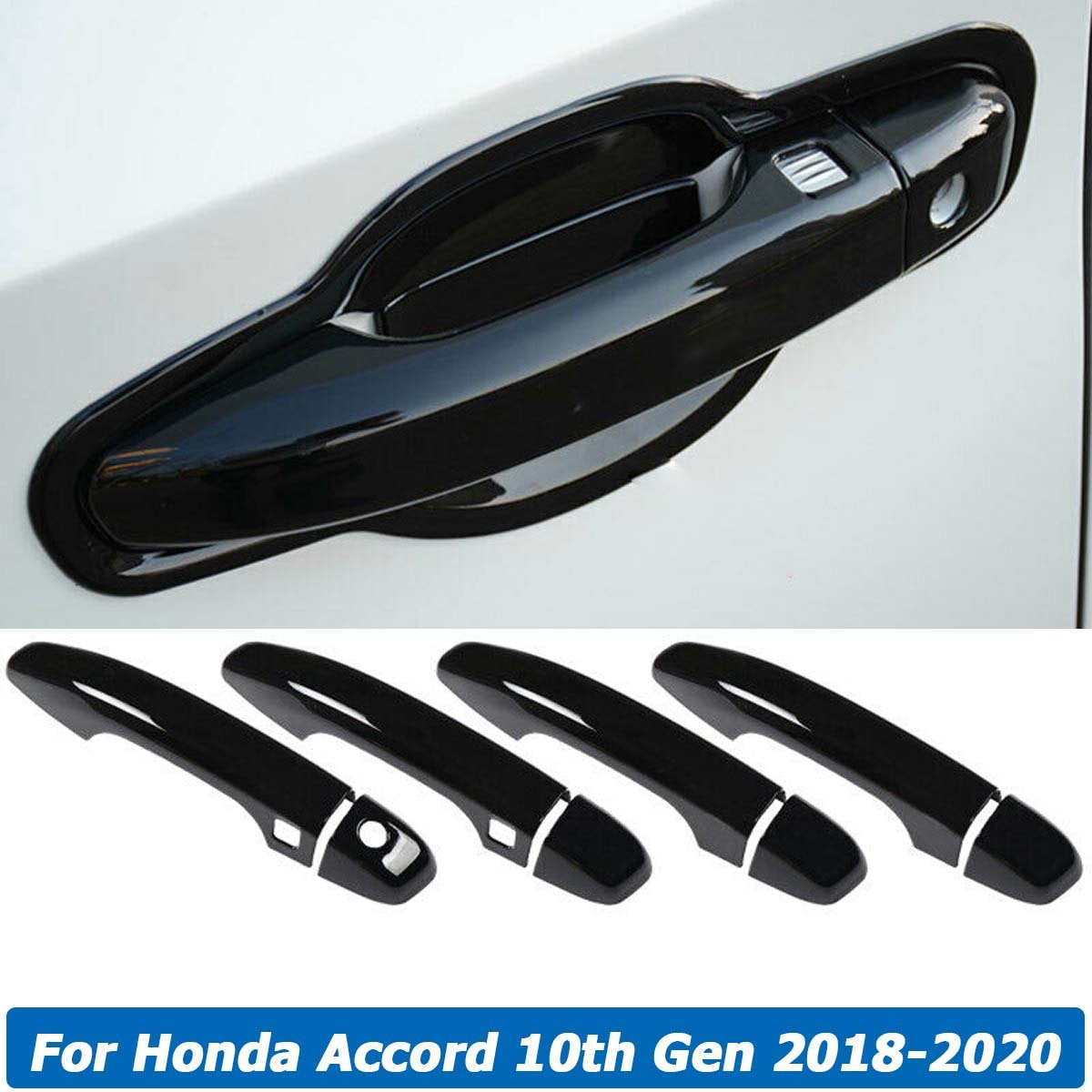 Auto Exterior Door Handle Cover Trim Sticker Protection w/ Smart-AM00098-Veeddydropshipping