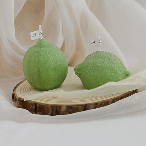 3D Aromatherapy Candle Lemon Shape Cheese Soybean Candle-HA00363-Veeddydropshipping