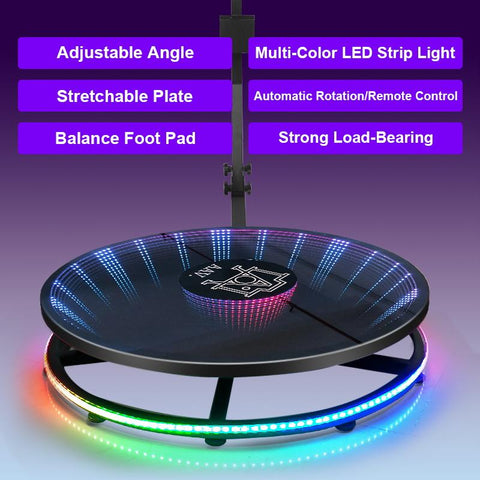 360 Photo Booth Automatic Rotating Video Turntable Panoramic Shooting Plataforma -CE00285-Veeddydropshipping