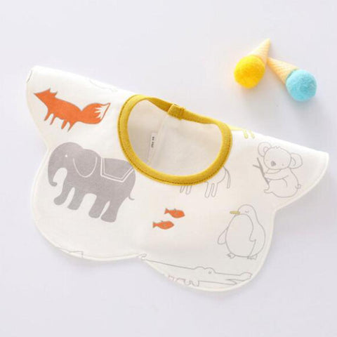 Baby Bibs Waterproof Cotton Animal Print Flower Shape 360 Degree-TB00724-Veeddydropshipping