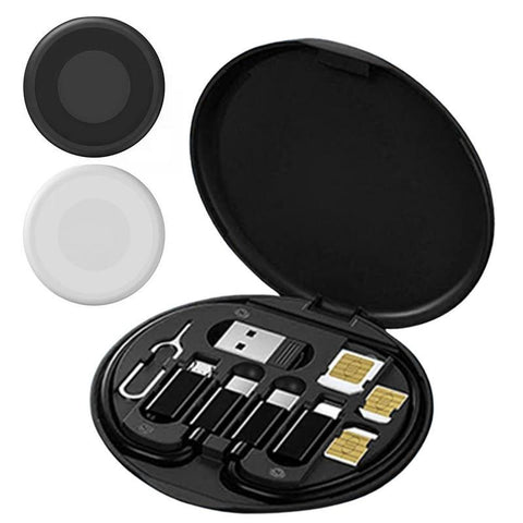 USB Adapter Cable Conversion Storage Box Multi-functional USB Cable Card Kit Charging Cable-PA00874-Veeddydropshipping
