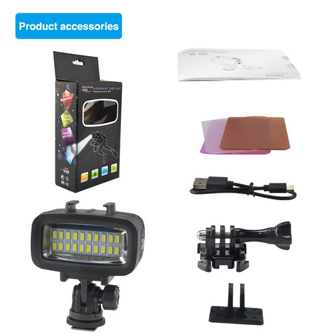 Mini Photography Lighting USB Rechargeable 40m Waterproof Underwater -CE00442-Veeddydropshipping