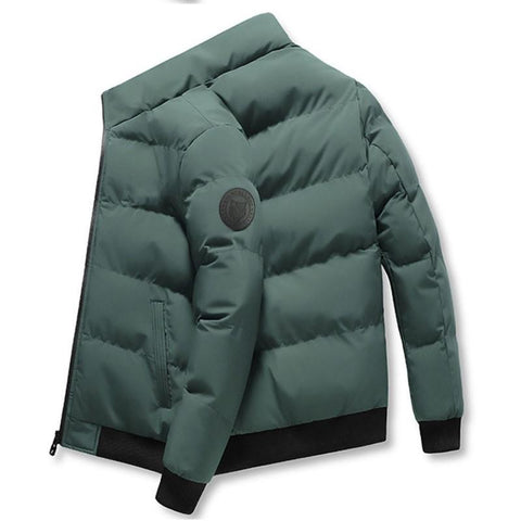 Tiger Head Logo Short Padded Men Jacket Thick-Veeddydropshipping