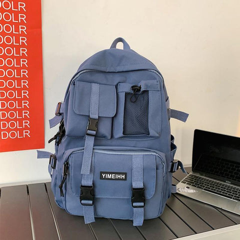 Insert Buckle Designer Bag Teenager Laptop Backpacks Student-BS00290-Veeddydropshipping