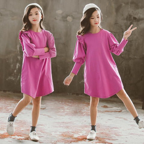 Spring Autumn Kids Girls Dress Cotton Clothes-TB00917-Veeddydropshipping