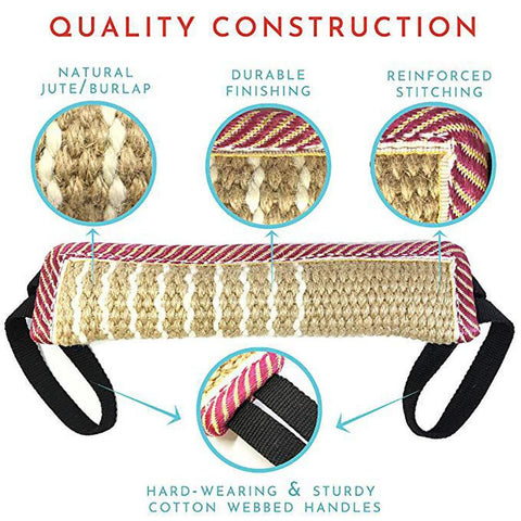 Dog Biting Pillow Tug Stick Hemp Training-HA01515-Veeddydropshipping