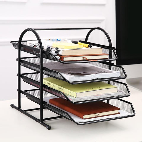 Assembled Hollow Magazine Holder Office Desk-HA01620-Veeddydropshipping