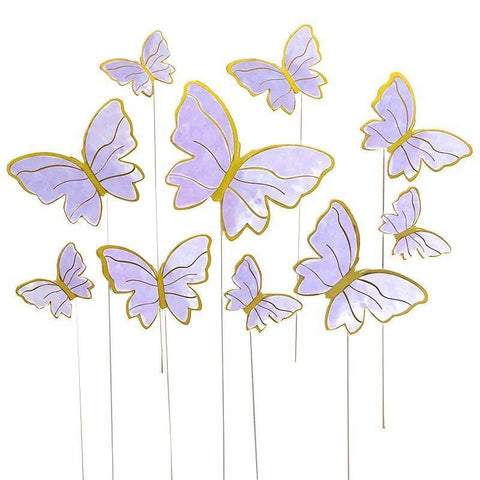 Decorations Romantic Butterflies Cake Toppers-HA00737-Veeddydropshipping