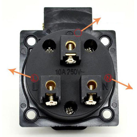 Black blue universal industry safety outlet 10A 250V IP44 CE Multi-function waterproof dusrproof -CE00154-Veeddydropshipping