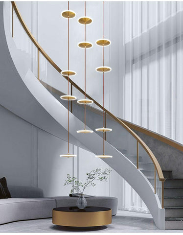 Duplex led staircase  modern Chandelier-TI00306-Veeddydropshipping