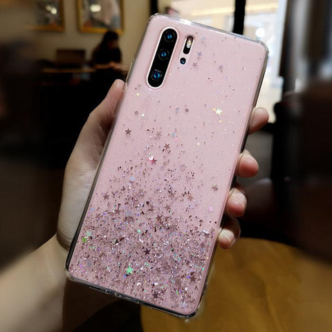 Bling Glitter Case for Huawei P20 Lite P30 Silicon Crystal Sequins Soft Cover-PA00266-Veeddydropshipping