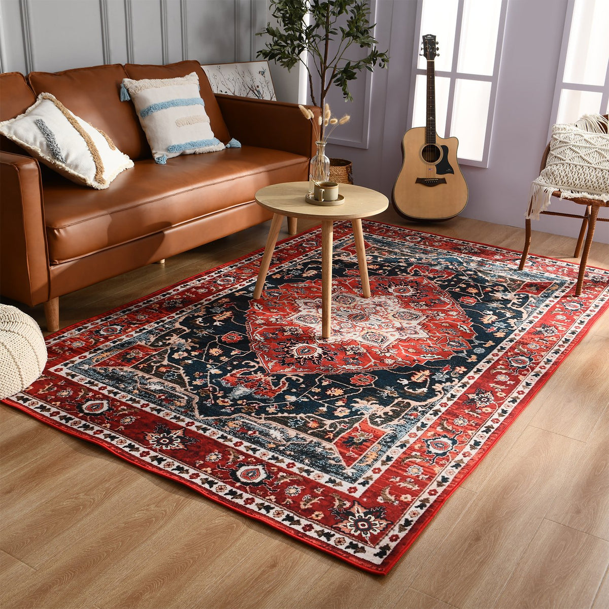 Retro Ethnic Carpets Turkish Persian Rug for Living Room-HA00462-Veeddydropshipping