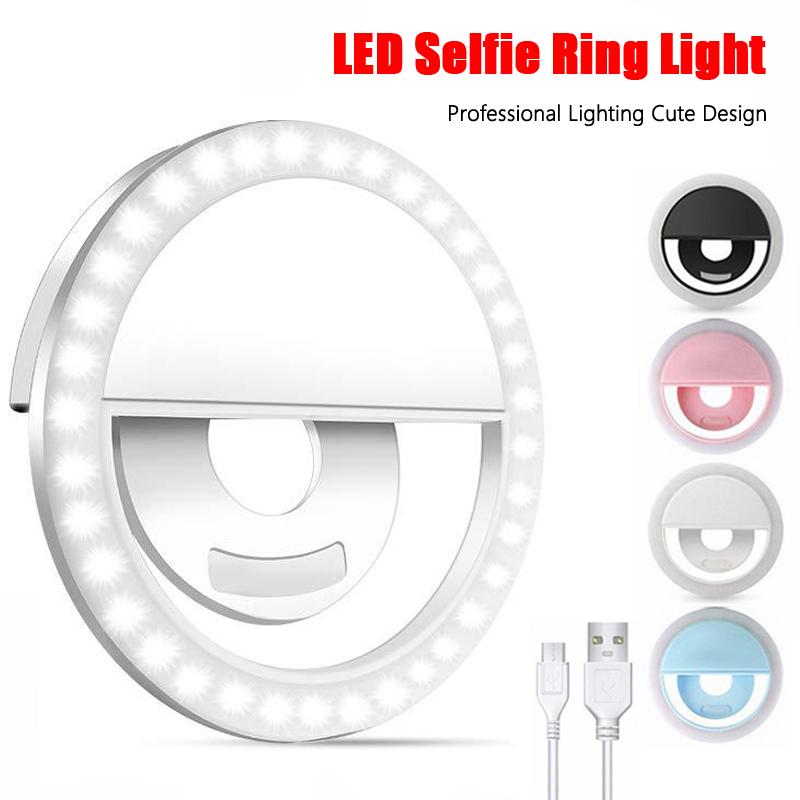 LED Selfie Ring Light USB Charge Phone Flashes Lens Luminous-PA01254-Veeddydropshipping