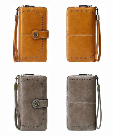 Wallets For Woman Long Zipper Large Ladies Clutch-BS00205-Veeddydropshipping