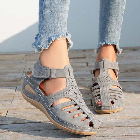 Retro Walking Shoes Slip On Beach Shoes Woman Slipper Soft-BS00865-Veeddydropshipping
