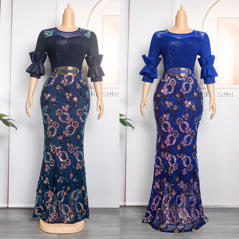 African Women Plus Size Evening Dresses-WF01530-Veeddydropshipping