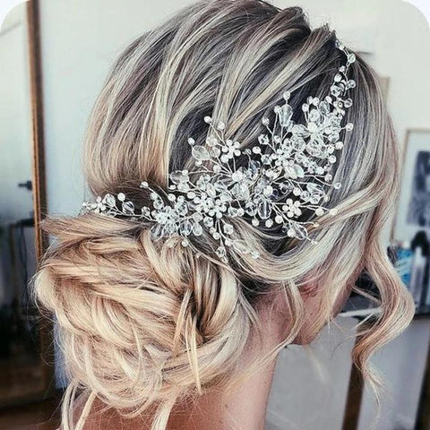 Fashion Silver Color Handmade Headband Wedding -JW00531-Veeddydropshipping
