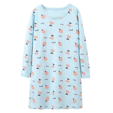Girl Strawberry Mermaid Design Nightgown Dress Children Pajama-TB01047-Veeddydropshipping