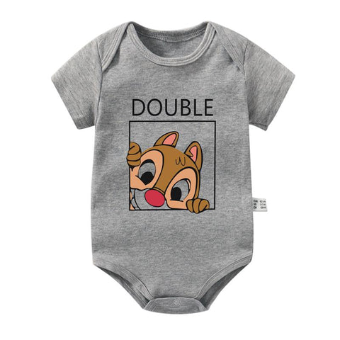 Funny Chip and Dale Disney Baby Bodysuits Cotton Short Sleeve-TB00303-Veeddydropshipping