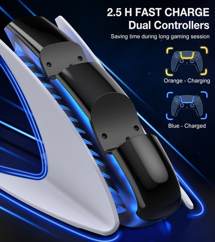 Dual Fast Charger Controller Cradle Dock Station-Veeddydropshipping