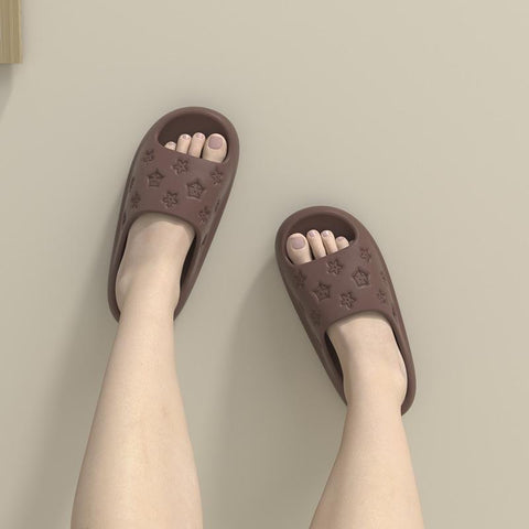 Couple Shoes Star Hollow Out Cute Indoor Sandals-BS01195-Veeddydropshipping