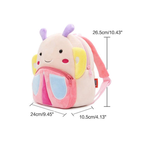 Kids Cute Butterfly Plush Backpack Kindergarten Boys Girls-TB00007-Veeddydropshipping