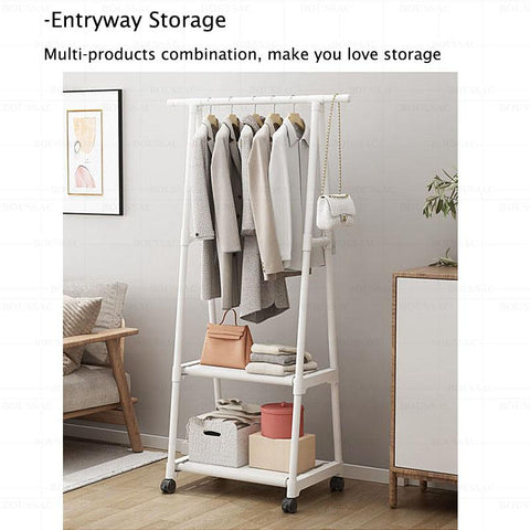 Floor Clothes Rack Standing Hangers Wooden Hanger-HA01563-Veeddydropshipping