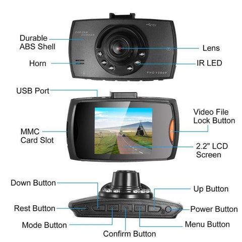 2.4&quot; G30 Car Dash Cam Auto Mini DVR Car Camera Full HD Dashcam-AM00569-Veeddydropshipping