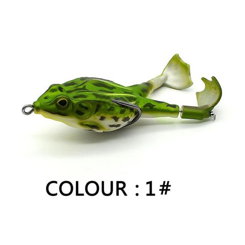 Frog Type Topwater Lure Silicone Thunder Fishing Lure 8/9/10 CM Double Propeller Soft -OS00384-Veeddydropshipping