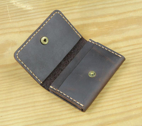 Leather Card Holder Men small Purse Credit ID card Holder-BS00582-Veeddydropshipping