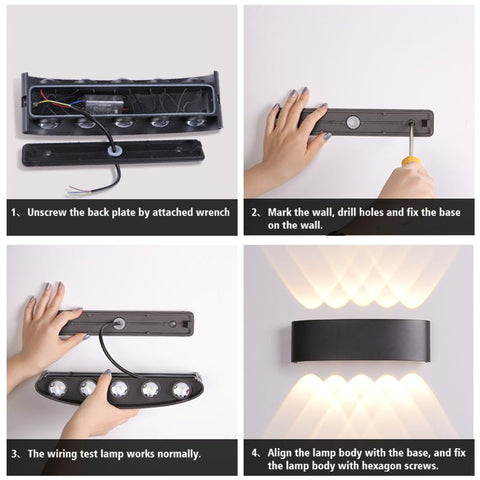 LED wall lamp Waterproof outdoor Aluminum-TI00449-Veeddydropshipping