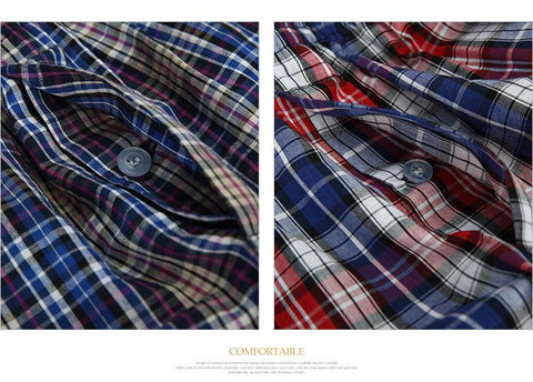 panties Underwear male Boxers Shorts Casual Sleep Underpants Plaid-MF01441-Veeddydropshipping