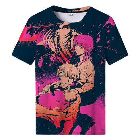 Japanese fashion anime chainsaw man 3d printed T-shirt-MF00063-Veeddydropshipping
