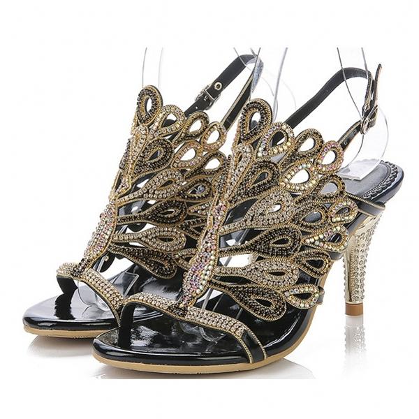 Dress Biling Crystal Sandals Women Outdoor Rhinestones Thin High-BS00830-Veeddydropshipping