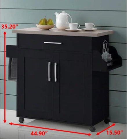 Kitchen Cart Spice Rack Plus Towel Holder-HA01752-Veeddydropshipping