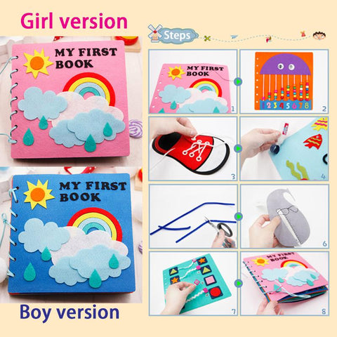 Cloth Book Toddler Montessori Toys DIY Craft Castle Rainbow  Handmade Book-TB00494-Veeddydropshipping