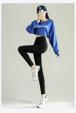 High Waist Thickened Leggings Women Cotton Pants-WF00423-Veeddydropshipping