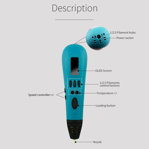 Scribble Filament 3D Printing Pen-CO01284-Veeddydropshipping