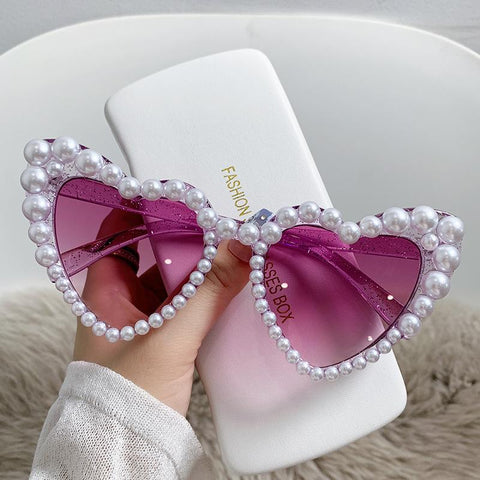 Cat Eye Love Heart Sunglasses Women-WF01328-Veeddydropshipping