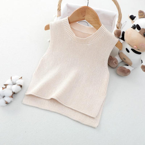 Baby Girl Knitwear Sleeveless Sweaters Autumn Boys Cotton Vest Coat-TB01241-Veeddydropshipping