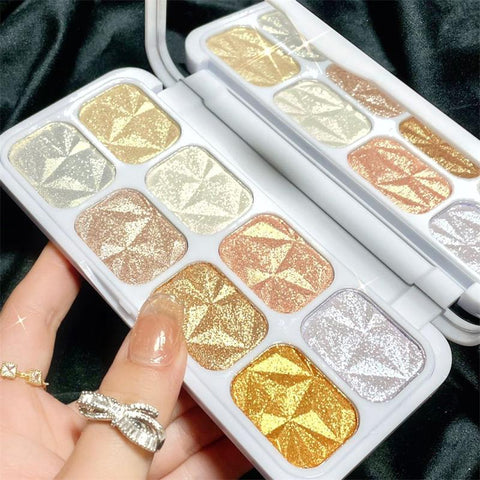 Glitter Highlighter Face Contour Blush Palette Makeup-BH00694-Veeddydropshipping