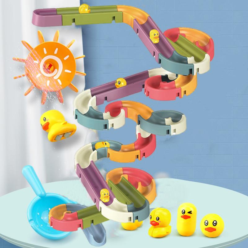 Baby Bath Toys DIY Marble Race Run Assembling Track Bathroom Bathtub Kids-TB00492-Veeddydropshipping