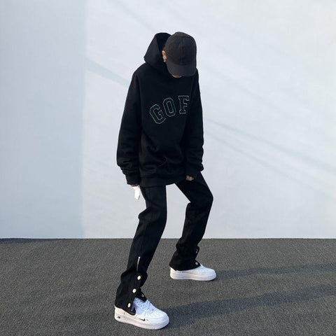 Casual Trousers Black Cargo Pants Design Slimming-MF00421-Veeddydropshipping