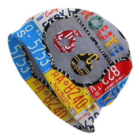 Women Knitting Hats Unisex Adult Route 66 America Road-MF00864-Veeddydropshipping