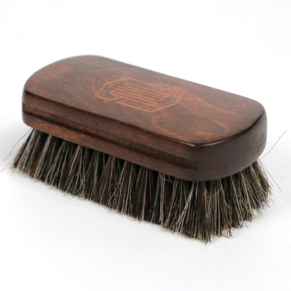 Car Interior Leather Textile Cleaning Brush with Horsehair Bristle-AM00476-Veeddydropshipping