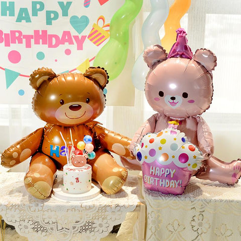 Cartoon Animal Theme With Bear Foil Balloon-HA00611-Veeddydropshipping